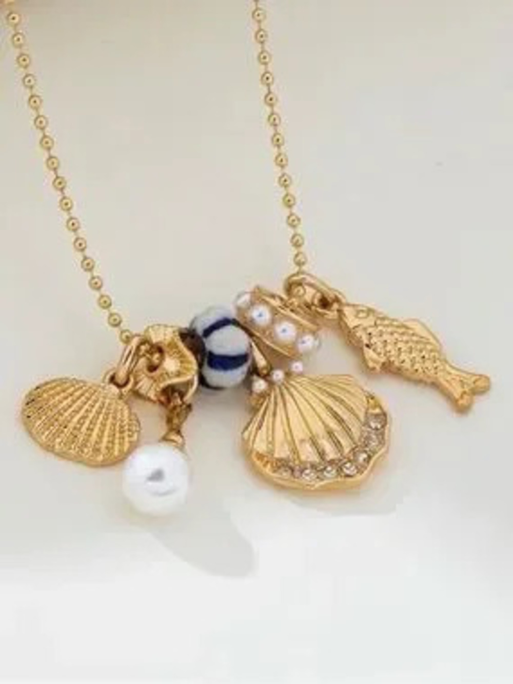 Gold Coastal Charms Necklace (3319)